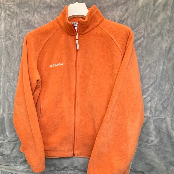 Columbia Heavyweight Fleece Jacket, Dreamcicle Orange, Size XL - Picture 6 of 7